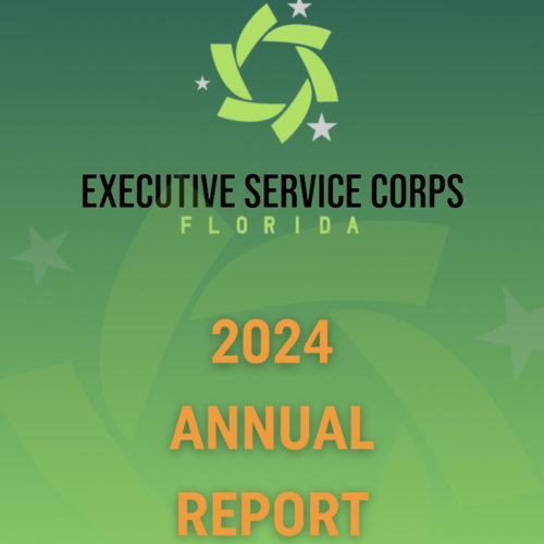 Screenshot of the title page for the 2024 Annual Report of the Florida affiliate, Executive Service Corps- Florida